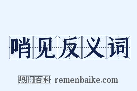 哨见反义词是什么意思的图片